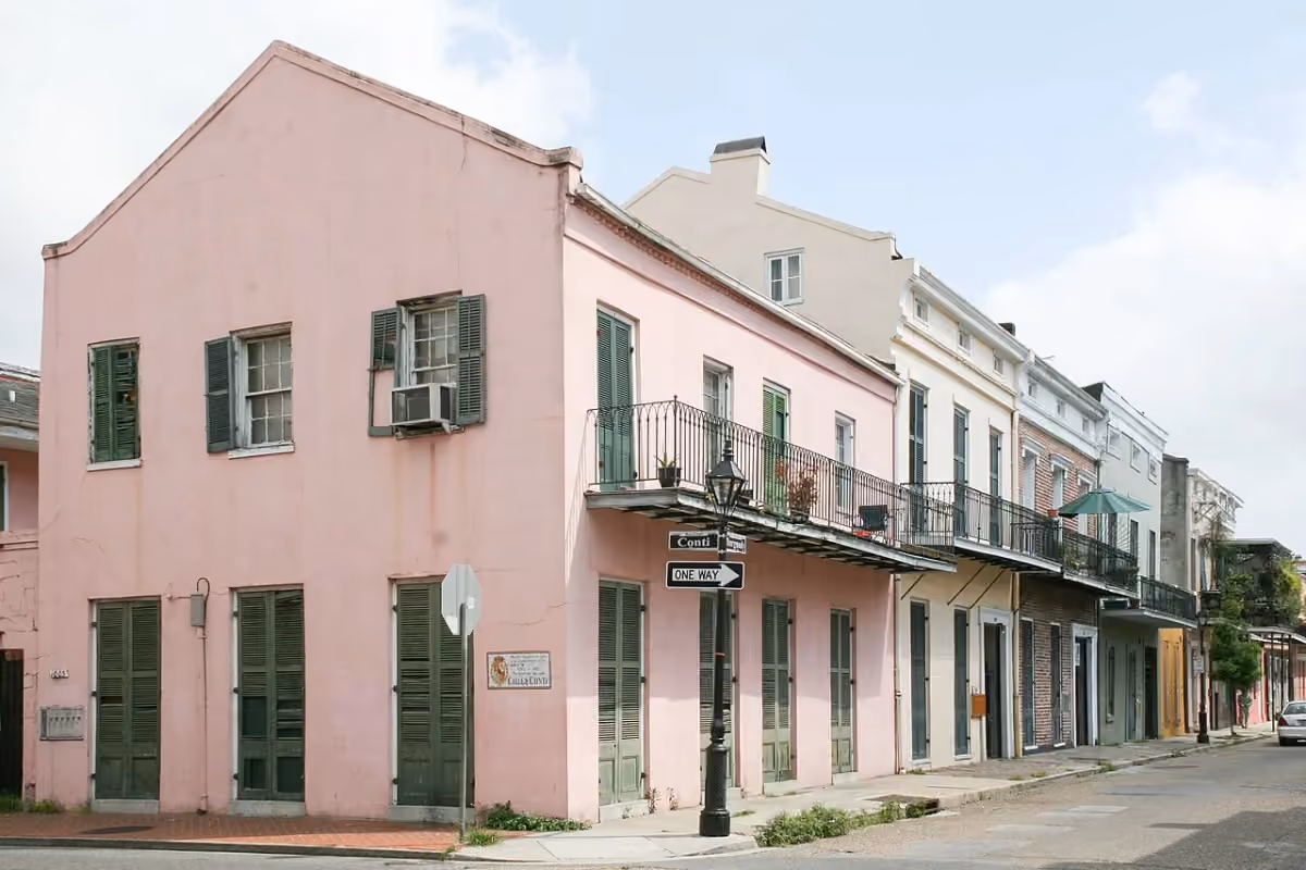 Burgundy Street in the French Quarter of New Orleans