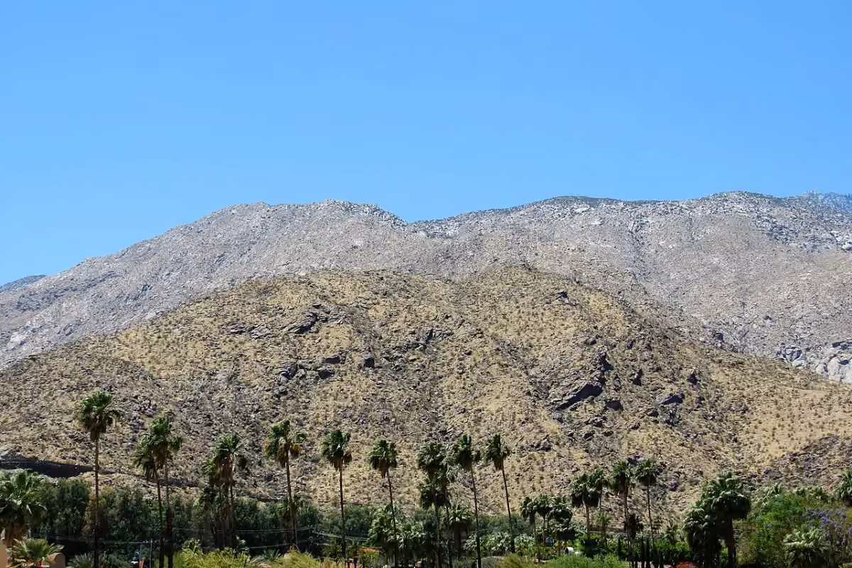 The San Jacinto Mountains seen from Palm Springs
