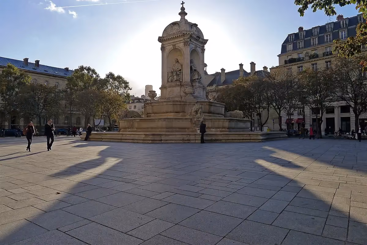 Place Saint-Sulpice and its fountain in Paris