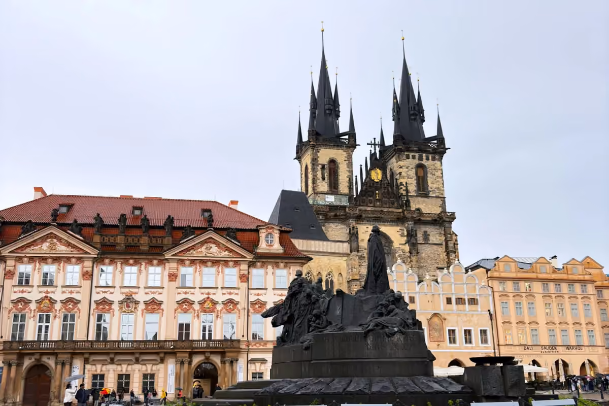 Old Town Square and the Church of Our Lady before Týn in Prague